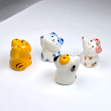 Charming Anime-Inspired Lucky Cat Ceramic Beads for Creative Jewelry Projects - 15x21mm Porcelain Essentials with Vertical Hole