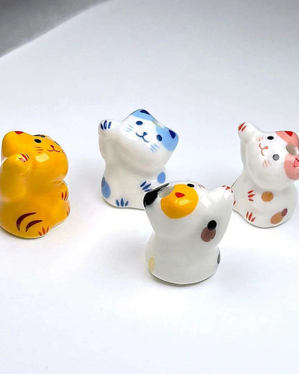 Charming Anime-Inspired Lucky Cat Ceramic Beads for Creative Jewelry Projects - 15x21mm Porcelain Essentials with Vertical Hole