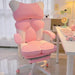 Nordic Luxe Gaming Chair with Genuine Leather and 360-Degree Swivel