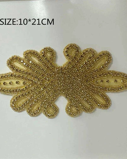 Glimmering Silver Rhinestone Floral Applique: Elegant Fashion Upgrade Accessory