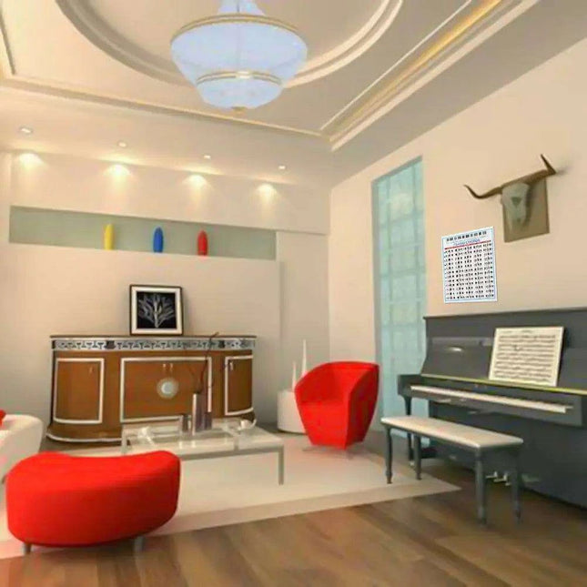 Beginner's 88-Key Piano Chord Chart Poster - Large Fingering Diagram & Stickers for Music Students