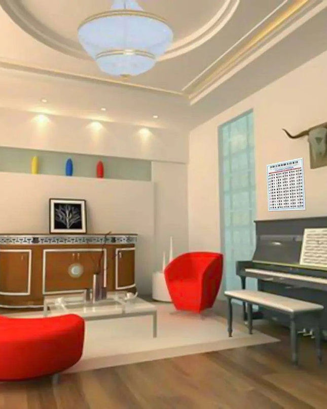 Beginner's 88-Key Piano Chord Chart Poster - Large Fingering Diagram & Stickers for Music Students