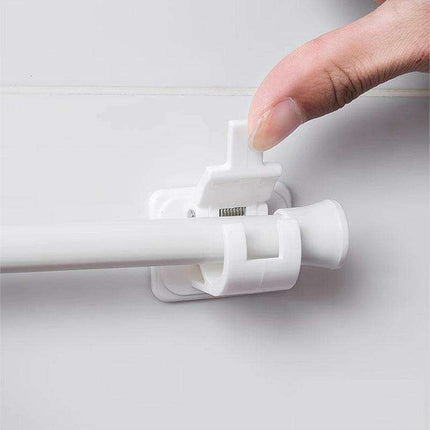 Heavy-Duty Waterproof Curtain Rod Brackets with Easy Peel-and-Stick Installation