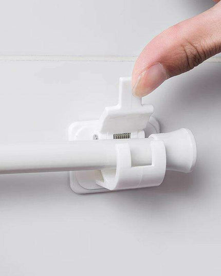 Heavy-Duty Waterproof Curtain Rod Brackets with Easy Peel-and-Stick Installation