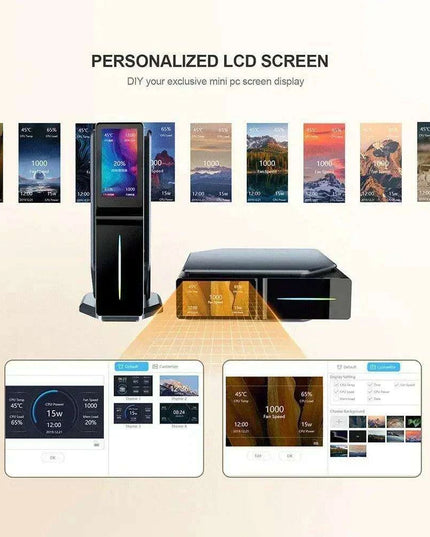 Ultimate Intel Alder Lake Mini PC: Dual SSD Storage, 4K Visuals, Windows 11 & Custom RGB Lighting