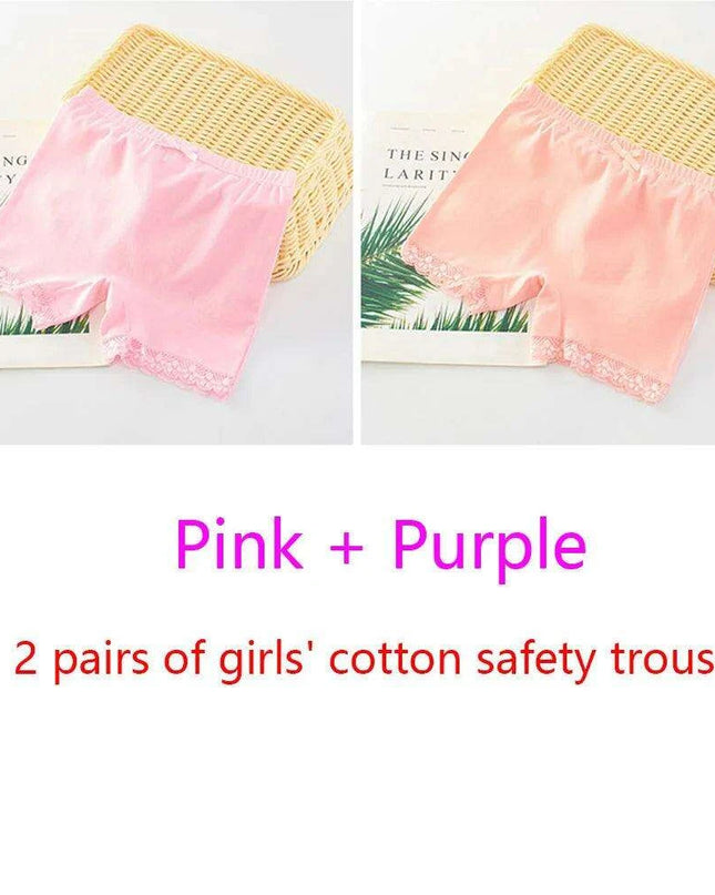 Adorable Cartoon Cotton Briefs for Girls - 2-Piece Underwear Set (Ages 2-11)