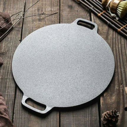 Multi-Functional Non-Stick Cast Iron Pancake Skillet with Textured Surface