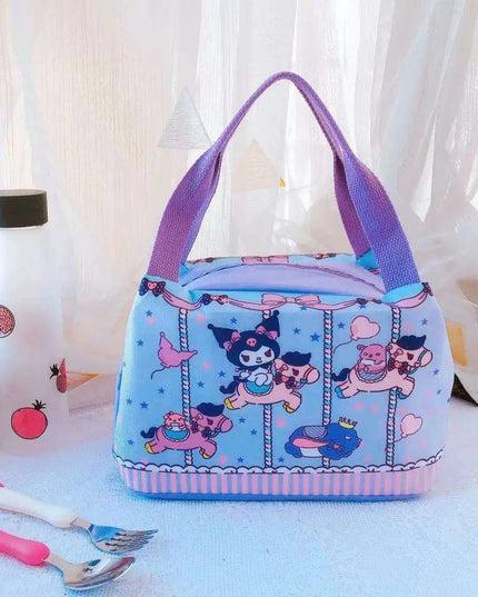 Sanrio Character Cozy Lunch Bag - Cute Insulated Tote Featuring Keroppi, My Melody & Badtz Maru for School and Office