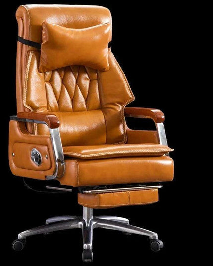 Ergonomic Faux Leather Gaming Recliner with 360-Degree Swivel