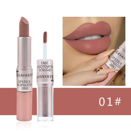 Matte Liquid Lipstick Waterproof Non Transfer Long Wear Pink Lip Gloss Tint Moisturizing Makeup for Women Ladies matte-liquid-lipstick-waterproof-non-transfer-long-wear-pink-lip-gloss-tint-moisturizing-makeup-for-women-ladies