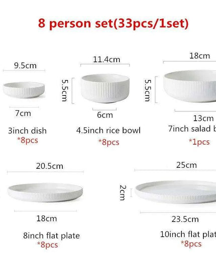 Contemporary Matte Nordic Ceramic Dining Set - Embrace Japanese Elegance for Every Occasion