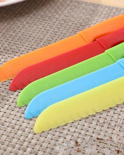Colorful Kids' Safe Fruit Cutting Knife Set for Young Culinary Explorers