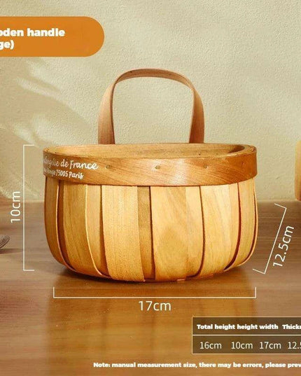Charming Bamboo Wall-Mounted Basket for Scallions, Ginger, and Garlic Storage