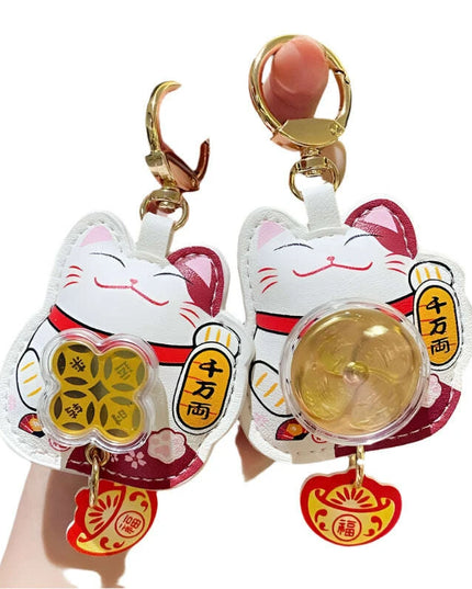 Lucky Cat Fortune Keychain - Whimsical Charm for Thoughtful Gifts