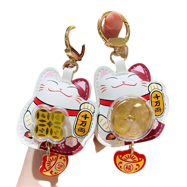 Lucky Cat Fortune Keychain - Whimsical Charm for Thoughtful Gifts