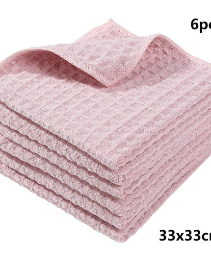 Homaxy Ultra-Soft 6-Pack Microfiber Cleaning Towels - Multi-Purpose Kitchen Essentials