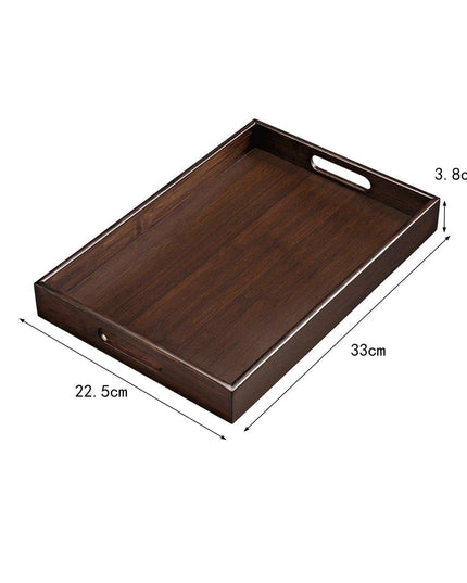 Charming Rustic Wood Serving Tray with Comfortable Handles - Ideal Multi-Purpose Centerpiece for Every Gathering