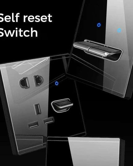 Elegant LED Crystal Glass Light Switch Panel - Versatile Multi-Gang Control System