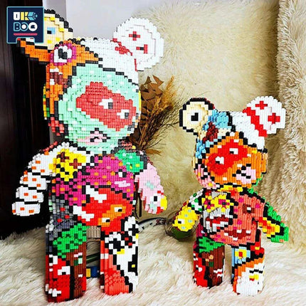 Adorable Bear Cub Building Block Set with Easy Storage - Inspire Creativity and Learning