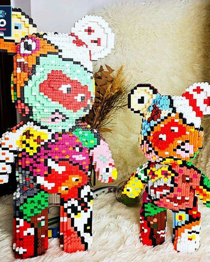 Adorable Bear Cub Building Block Set with Easy Storage - Inspire Creativity and Learning