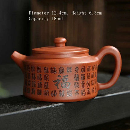 Handcrafted Purple Clay Teapot - Authentic