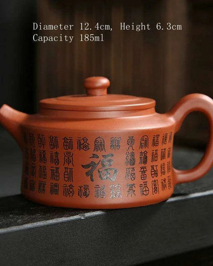 Handcrafted Purple Clay Teapot - Authentic