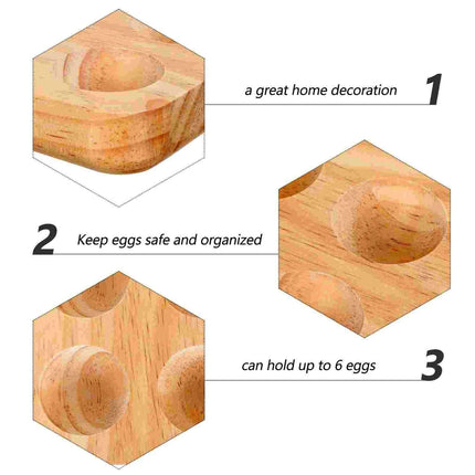 Charming Rustic Wooden Egg Organizer for Kitchen and Fridge Storage