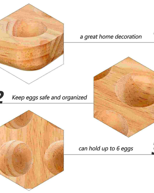 Charming Rustic Wooden Egg Organizer for Kitchen and Fridge Storage