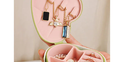 Shop1105343514 Portable Jewelry Storage Box with Dividers & Mirror
