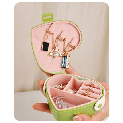 Shop1105343514 Portable Jewelry Storage Box with Dividers & Mirror