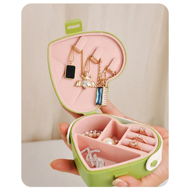 Shop1105343514 Portable Jewelry Storage Box with Dividers & Mirror