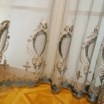 Luxury Chenille Blackout Curtains | Custom Size, Embroidered