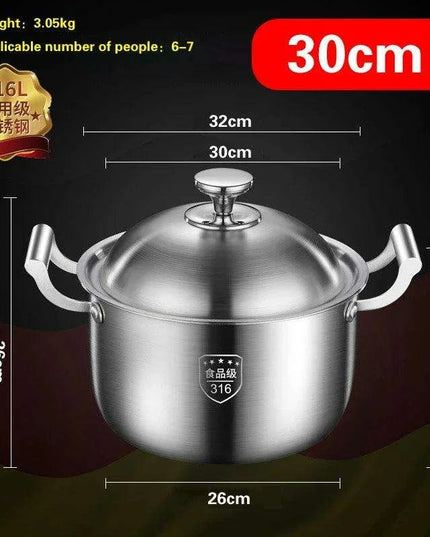 Large Capacity Heavy-Duty 316 Stainless Steel Congee Cooker - Elevate Your Culinary Skills