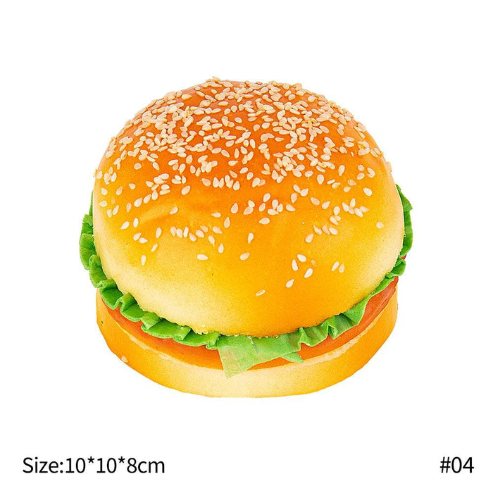 Lifelike Artificial Hamburger Dessert Toy for Creative Displays and Photography