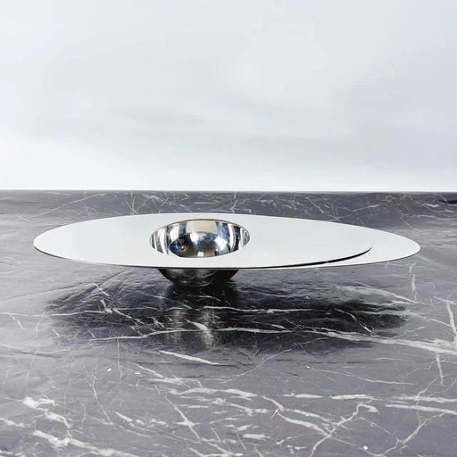 Sleek Stainless Steel Oval Planet-Shaped Jewelry Organizer Tray for Contemporary Decor