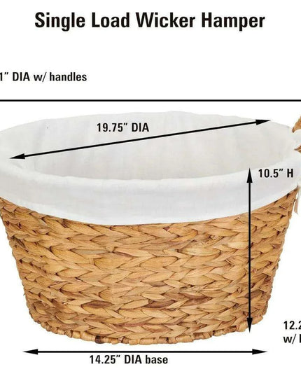 Elegant Water Hyacinth Laundry Hamper - Chic Storage Solution
