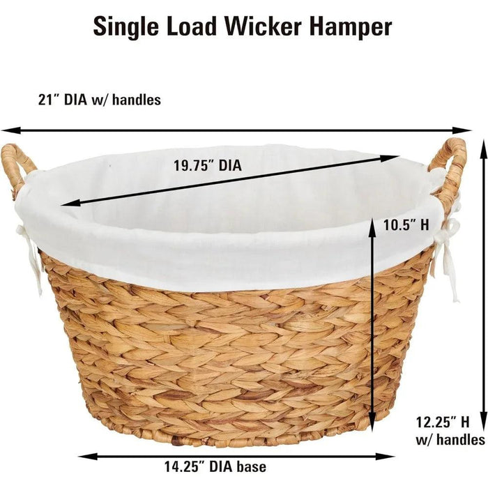 Elegant Water Hyacinth Laundry Hamper - Chic Storage Solution