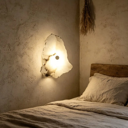 Natural Marble LED Wall Lamp — Copper Luxury Sconce, 1–9 Marble Shades