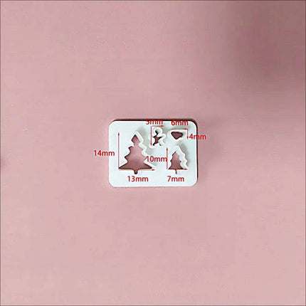 Festive Creations Earring Mold: Design Playful Red Lips & Enchanting Christmas House Shapes