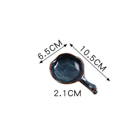 Elegant Nordic Blue Stoneware Dining Set - Safe for Microwave and Dishwasher