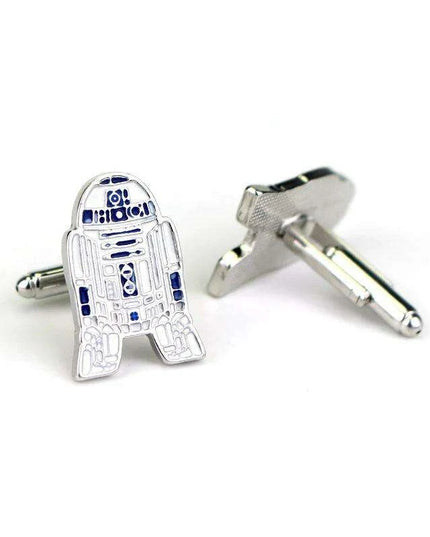 R2-D2 Movie-Inspired Cufflinks: Stylish Alloy Accessories for Star Wars Enthusiasts