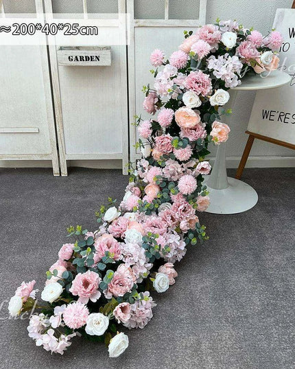 Luxury 2m Floral Table Runner for Weddings - Stunning Artificial Flower Decor and Arch Arrangement