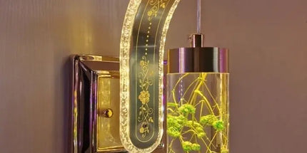 Trendy Acrylic Wall Lamp, Elegant Floral Design Sconce for Bedroom, Ha