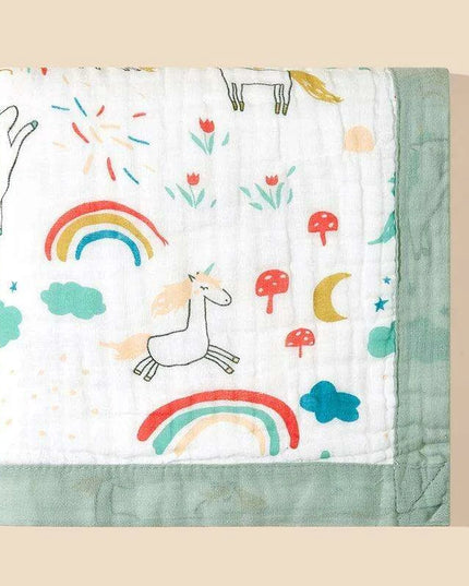 Charming Cartoon Cotton Swaddle Blanket for Infants - Multi-Functional Baby Wrap