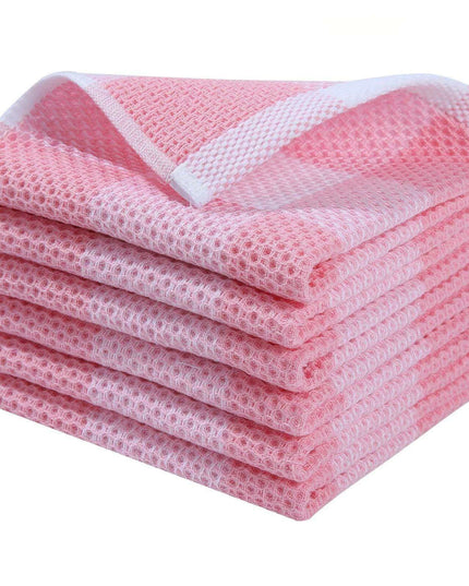 Elegant Cotton Waffle Weave Kitchen Towel and Scrubbing Pad Collection