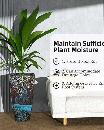 Set of 2 Elegant 21-Inch Outdoor Planters with Modern Design