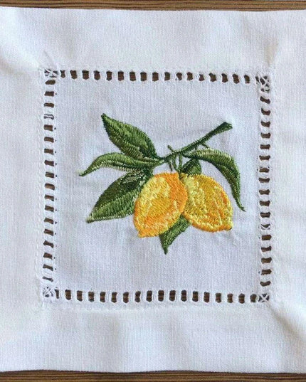 Elegant Lemon Lace Cocktail Napkin - Personalize Your Table with Style