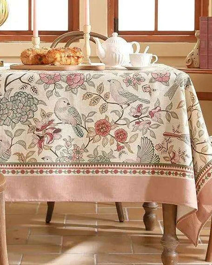 Chic Waterproof Nordic Floral Tablecloth - Ideal for Any Event