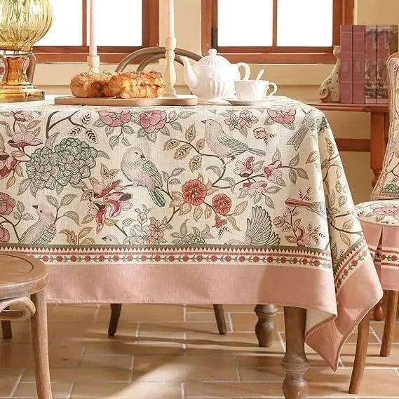 Chic Waterproof Nordic Floral Tablecloth - Ideal for Any Event