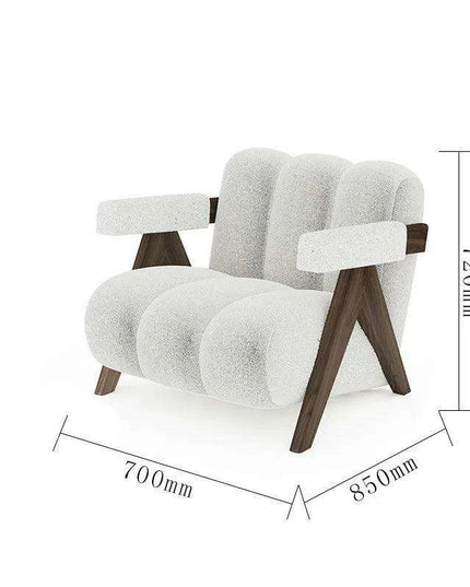 Nordic Luxury Leather Lounge Chair - Unwind in Stylish Comfort